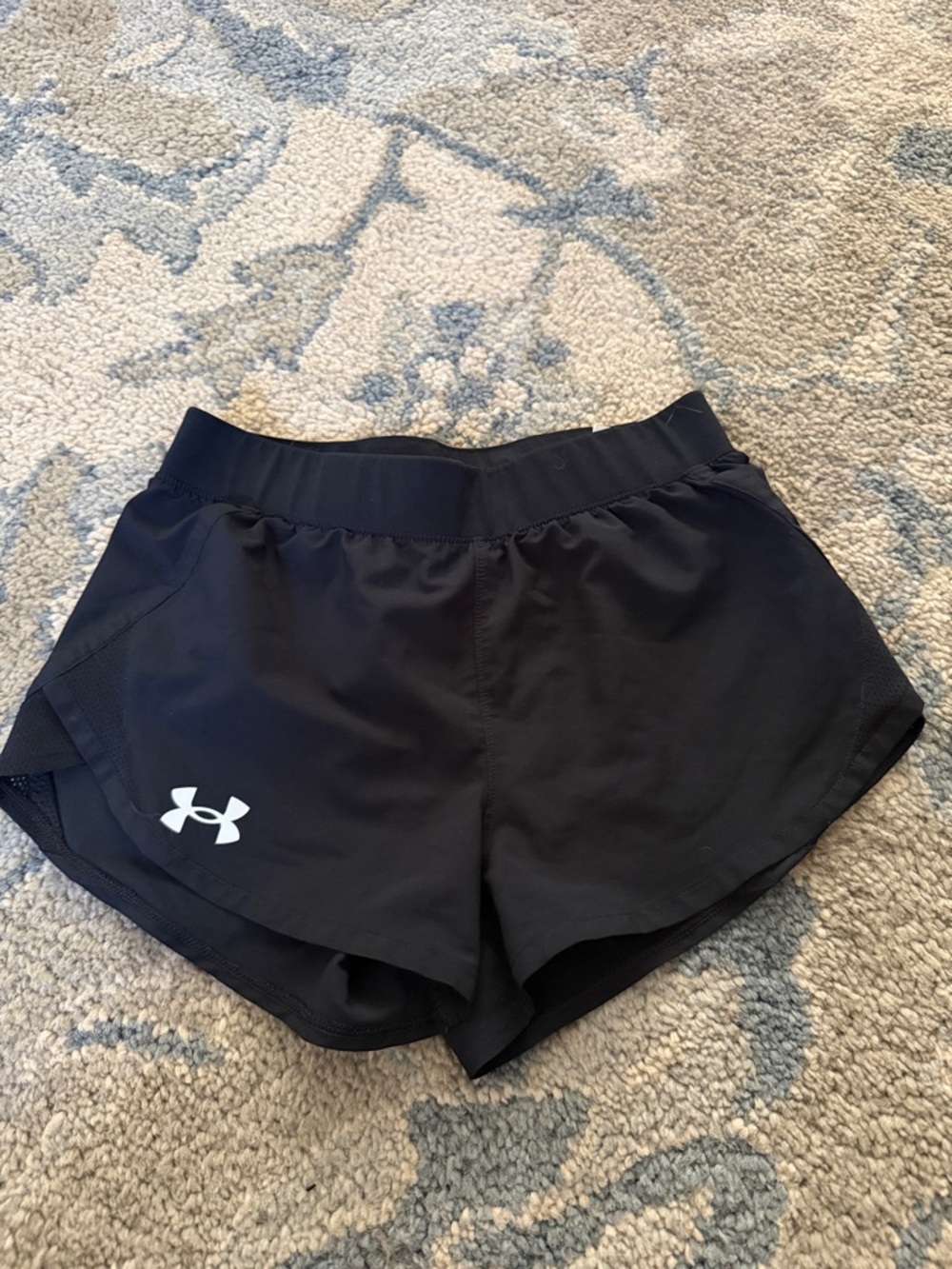 Under Armour Black Women's Running Shorts with White Logo
